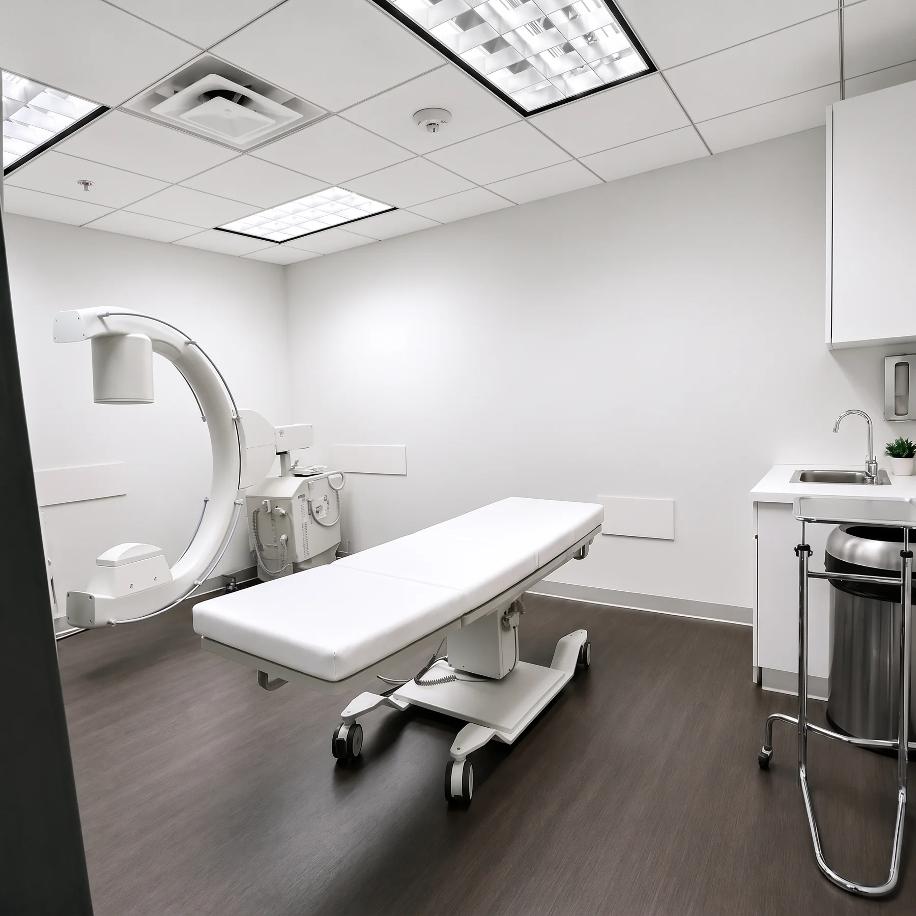 Procedure room with C-arm imaging